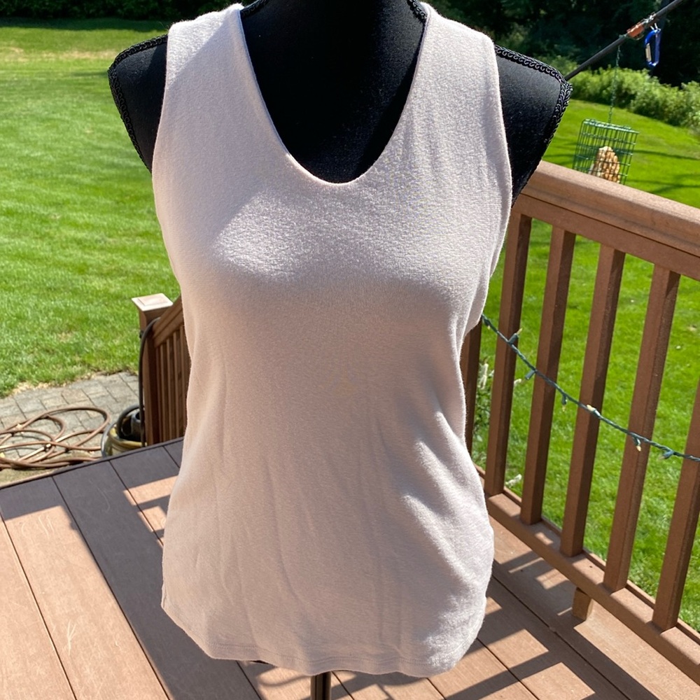Off white knit tank top. Size L. Worn once.